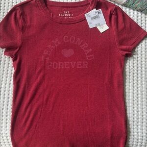 American Eagle Outfitters Red Graphic Tee